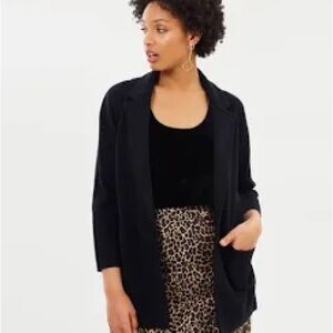 JCrew sophie sweater blazer. Black. Size s.